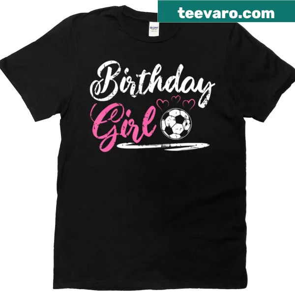 Typography T-shirt for girls with soccer theme