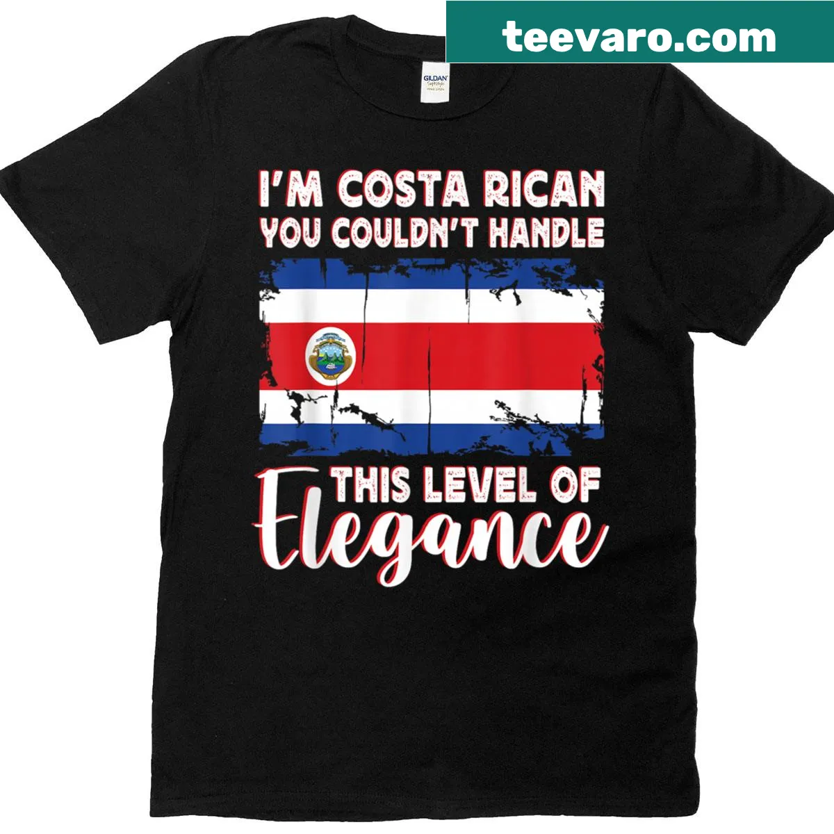 Elegant Costa Rica flag T-shirt for couples. — on a men's t-shirt