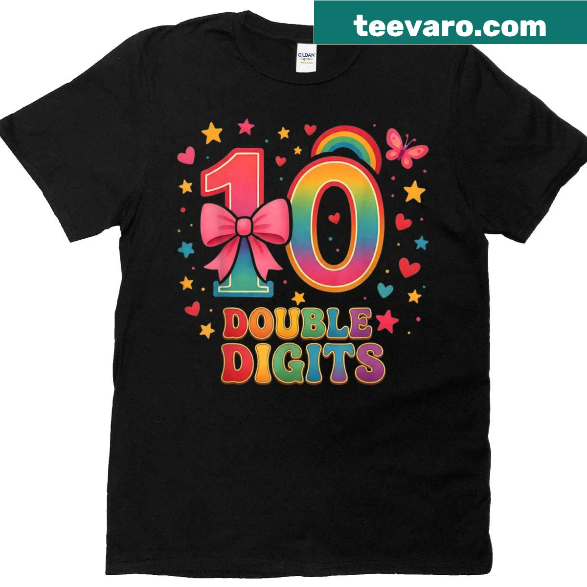 Cute T-shirt featuring a pink bow design for kids — on a men's t-shirt