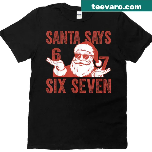 Fun Christmas t-shirt featuring dabbing Santa and meme text
