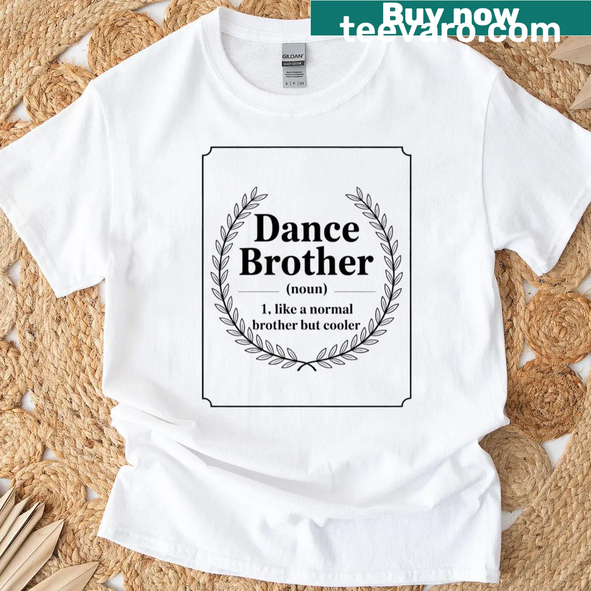 T-shirt defining 'Dance Brother' in a playful typography style — on a men's t-shirt