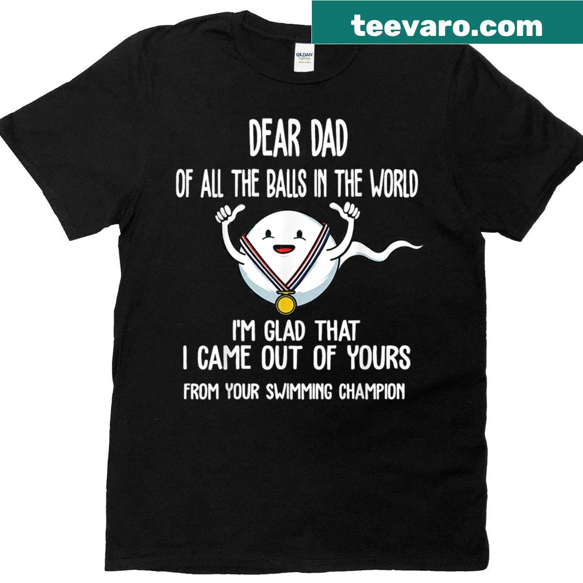 Heartfelt Father's Day T-shirt with a loving message — on a men's t-shirt