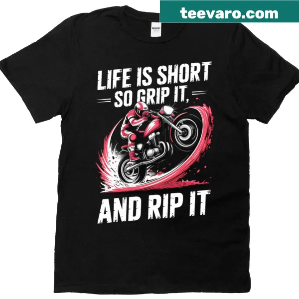 Motocross themed shirt with motivational gripping phrase