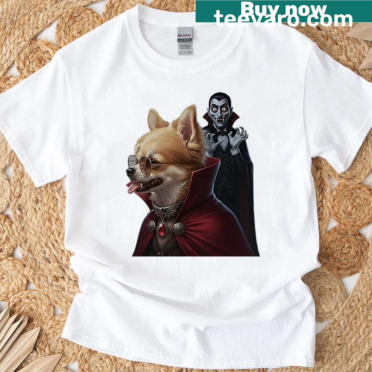 Charming Chihuacula cartoon graphic on T-shirt — on a men's t-shirt