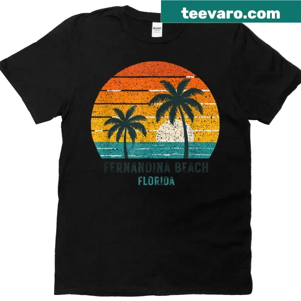 Retro souvenir T-shirt of Fernandina Beach