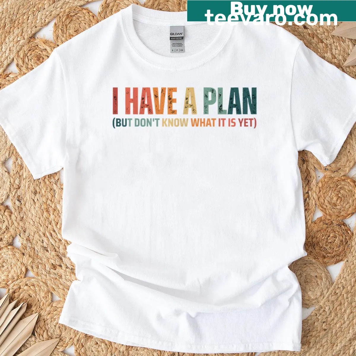 Humorous quote about overthinking on a casual t-shirt — on a men's t-shirt