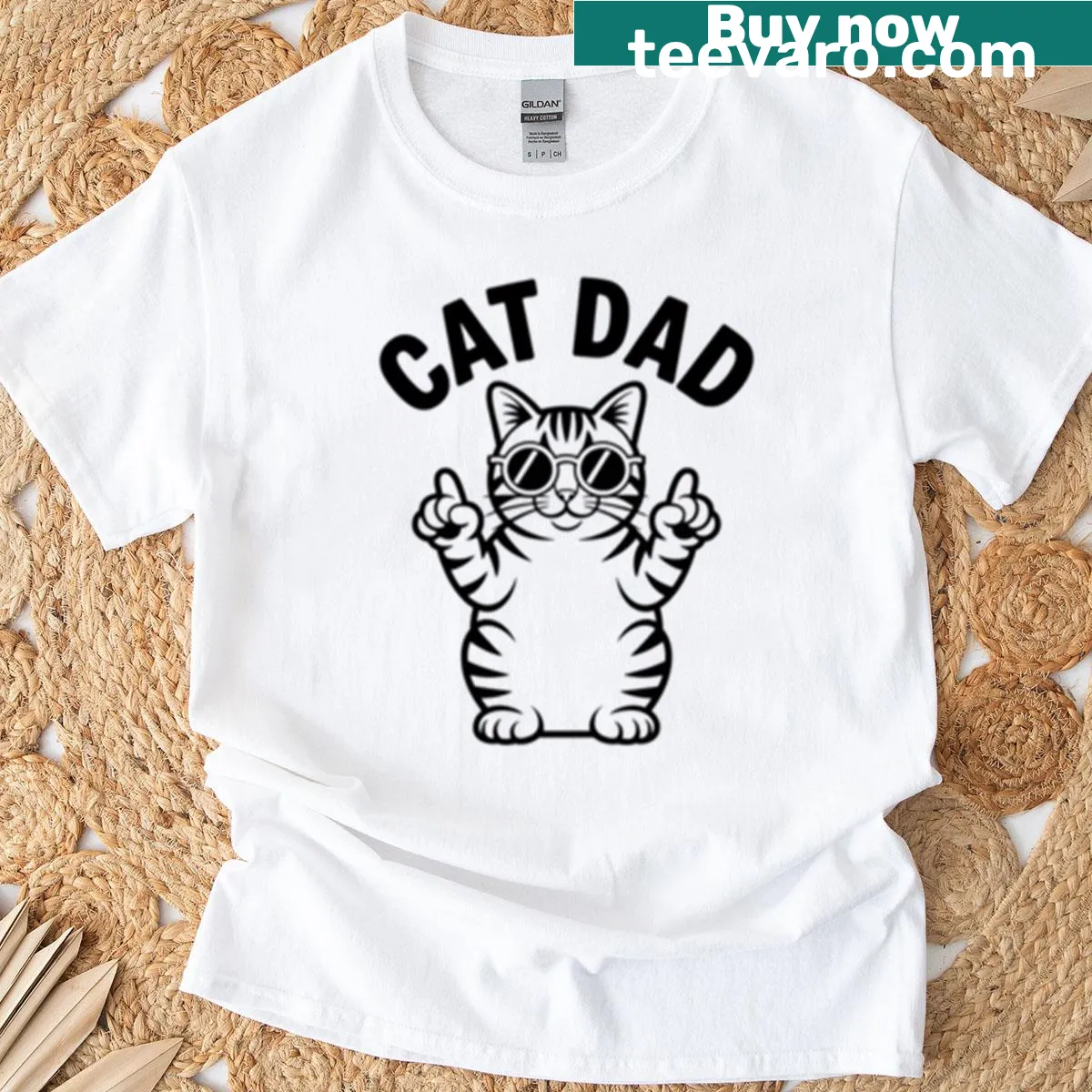 Funny cat dad saying T-shirt for cat lovers — on a men's t-shirt