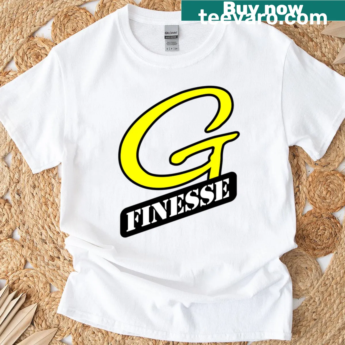 Fishing-themed T-shirt featuring illustrations of fishing gear — on a men's t-shirt