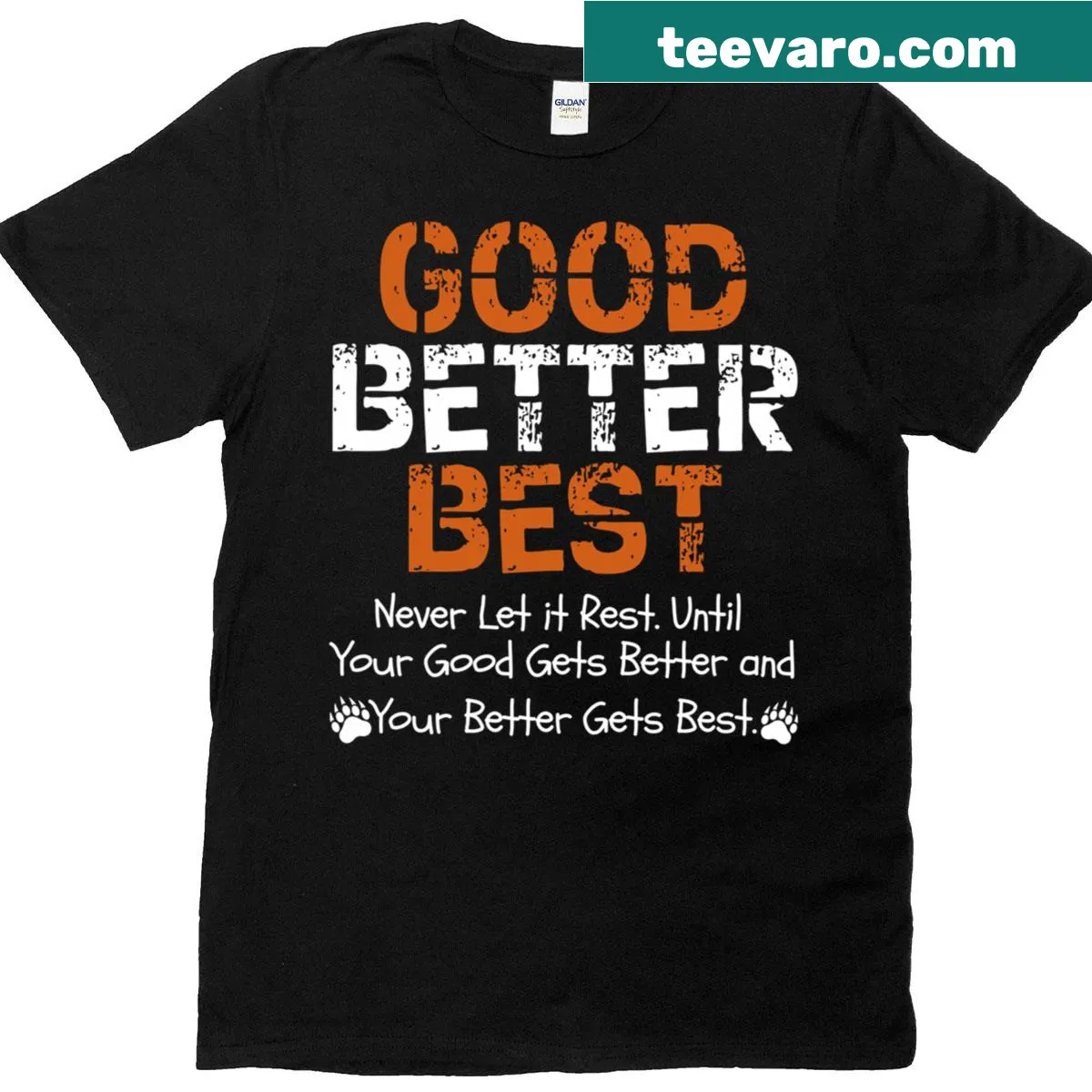 Inspirational gym T-shirt with motivational quote for all — on a men's t-shirt