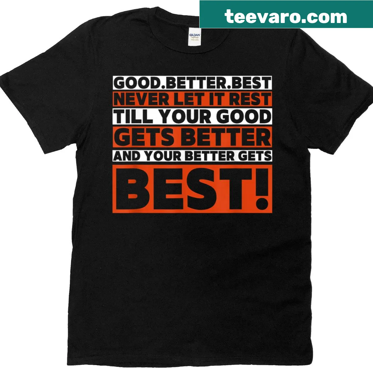 Inspiring t-shirt with motivational quote — on a men's t-shirt