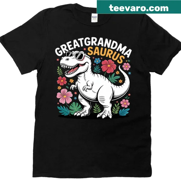 Great Grandmasaurus Rex T-shirt with playful dinosaur illustration