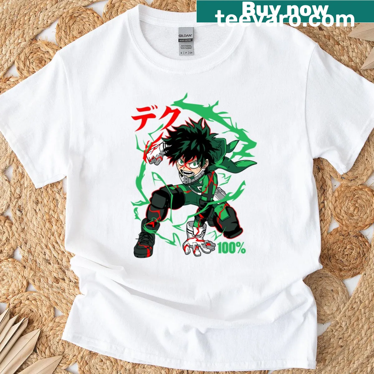 Apprentice hero graphic t-shirt with green lightning — on a men's t-shirt