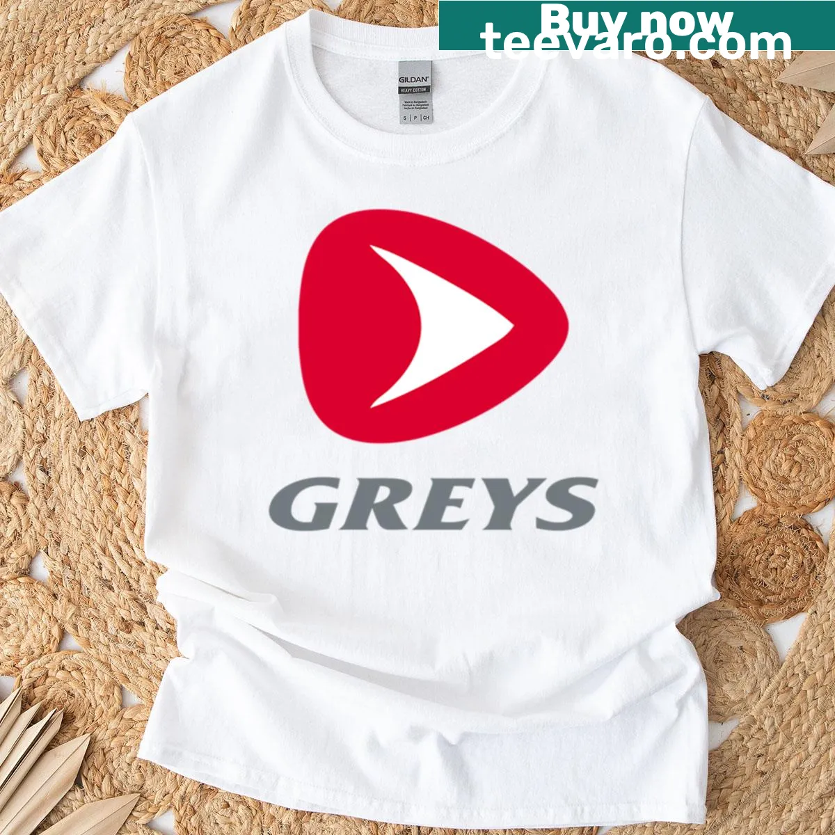 Graphic T-shirt featuring fishing gear designed for big fish enthusiasts — on a men's t-shirt