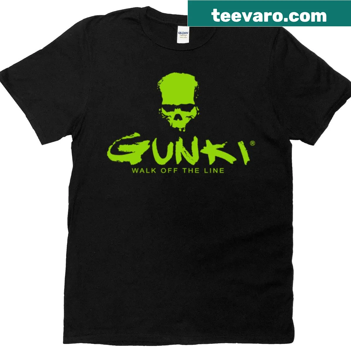 Illustration of fishing gear with the phrase 'Gunki Walk Off Thr Line' — on a men's t-shirt