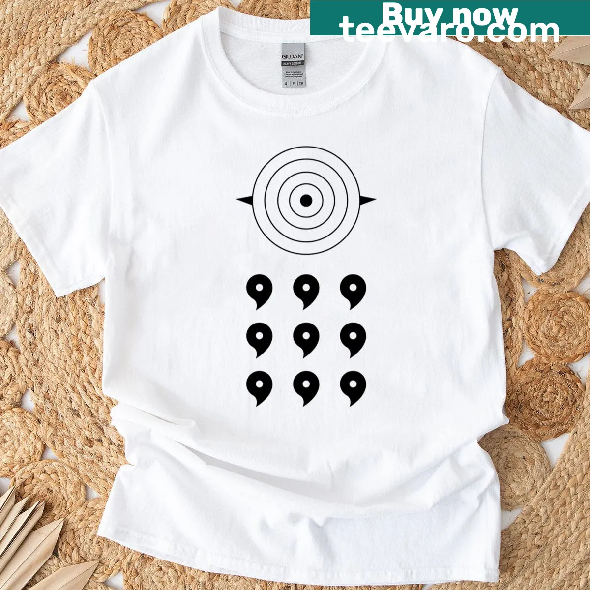 T-shirt featuring Hagoromo from Naruto anime — on a men's t-shirt
