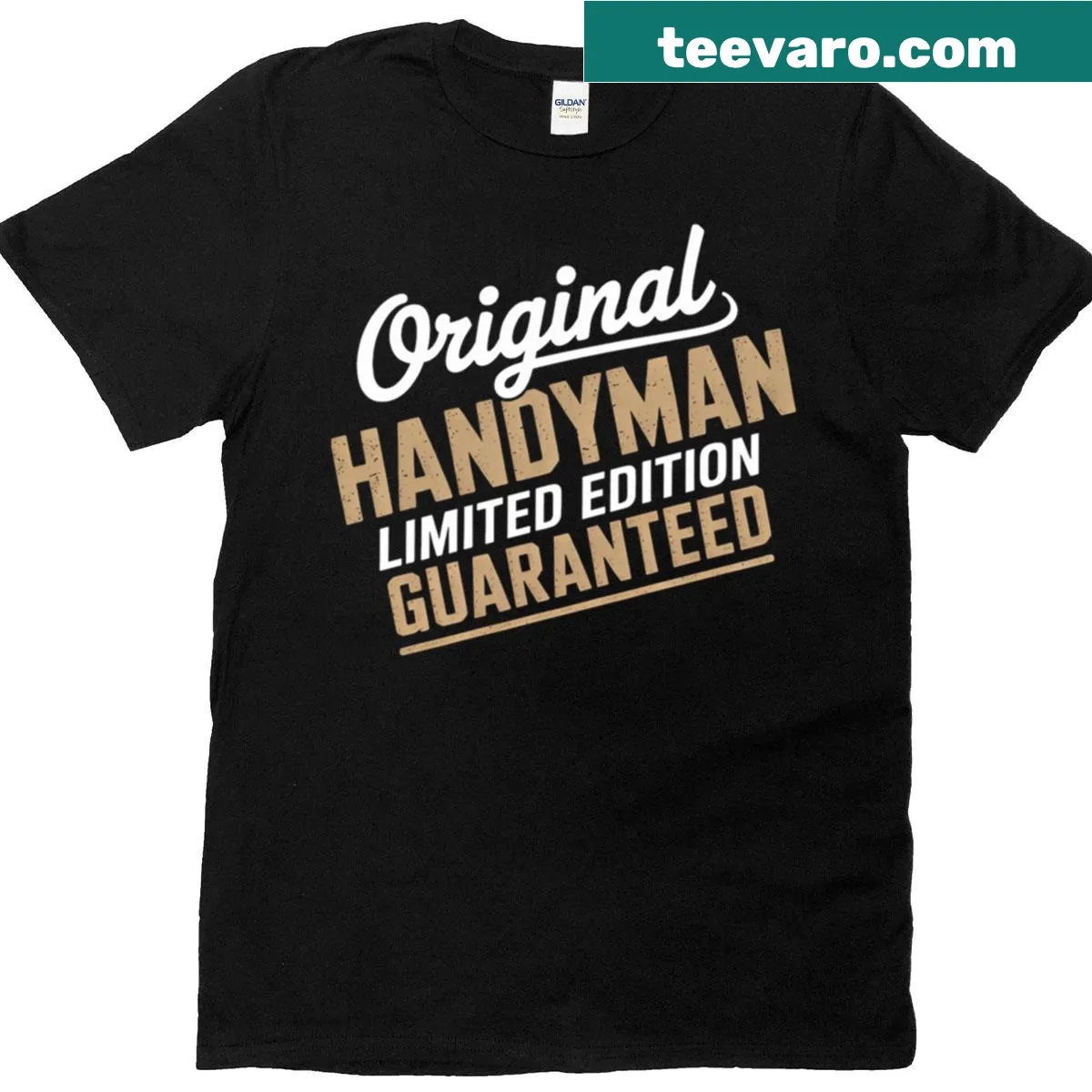 Handyman Job Title T-shirt with bold text design — on a men's t-shirt