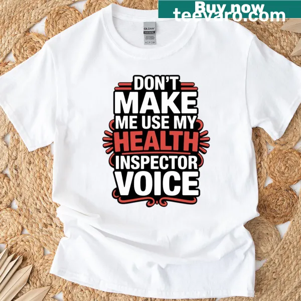 Health Inspector t-shirt with professional typography for public health