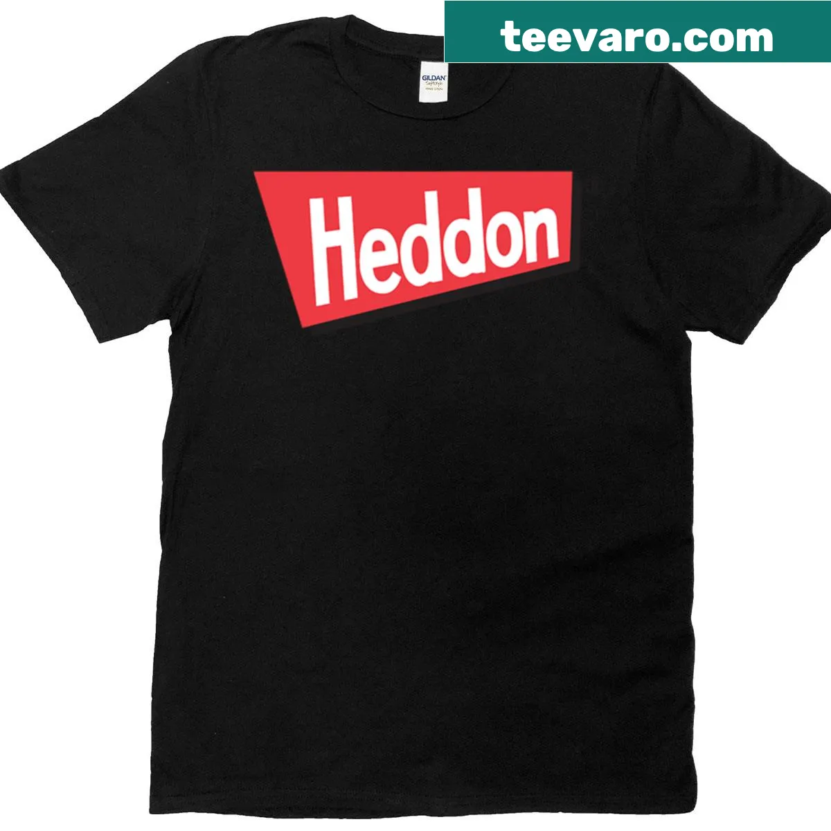 Fishing-themed t-shirt featuring Heddon gear graphic — on a men's t-shirt