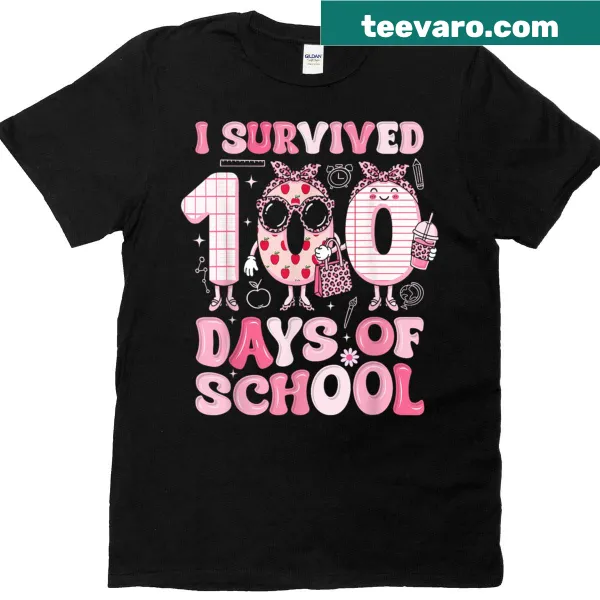 Vintage distressed t-shirt for teachers celebrating 100 days of school