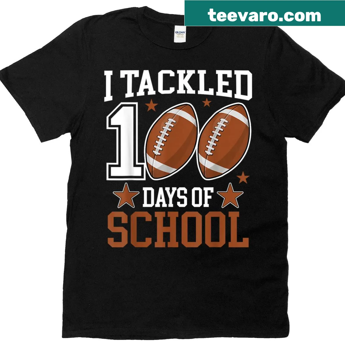 Funny t-shirt celebrating 100 days of school for boys. — on a men's t-shirt