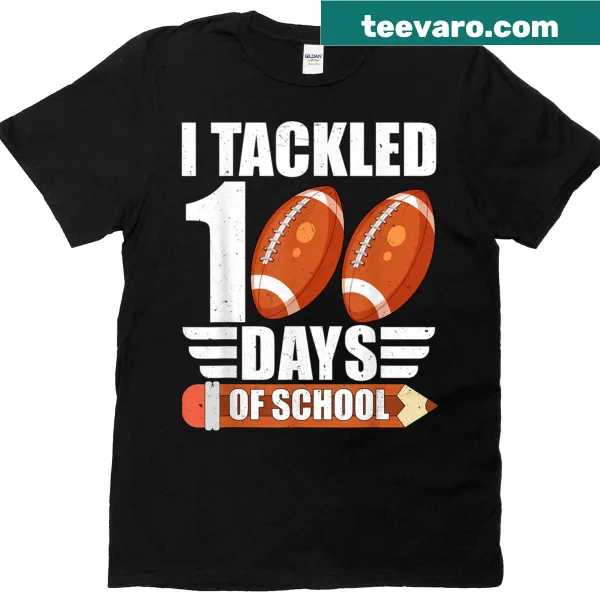 Graphic t-shirt celebrating 100 days of school for teachers