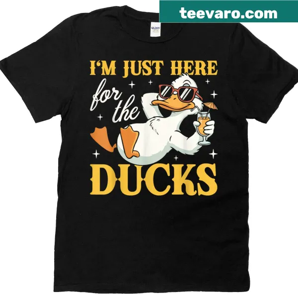 Cool duck graphic tee with humorous text for animal lovers.