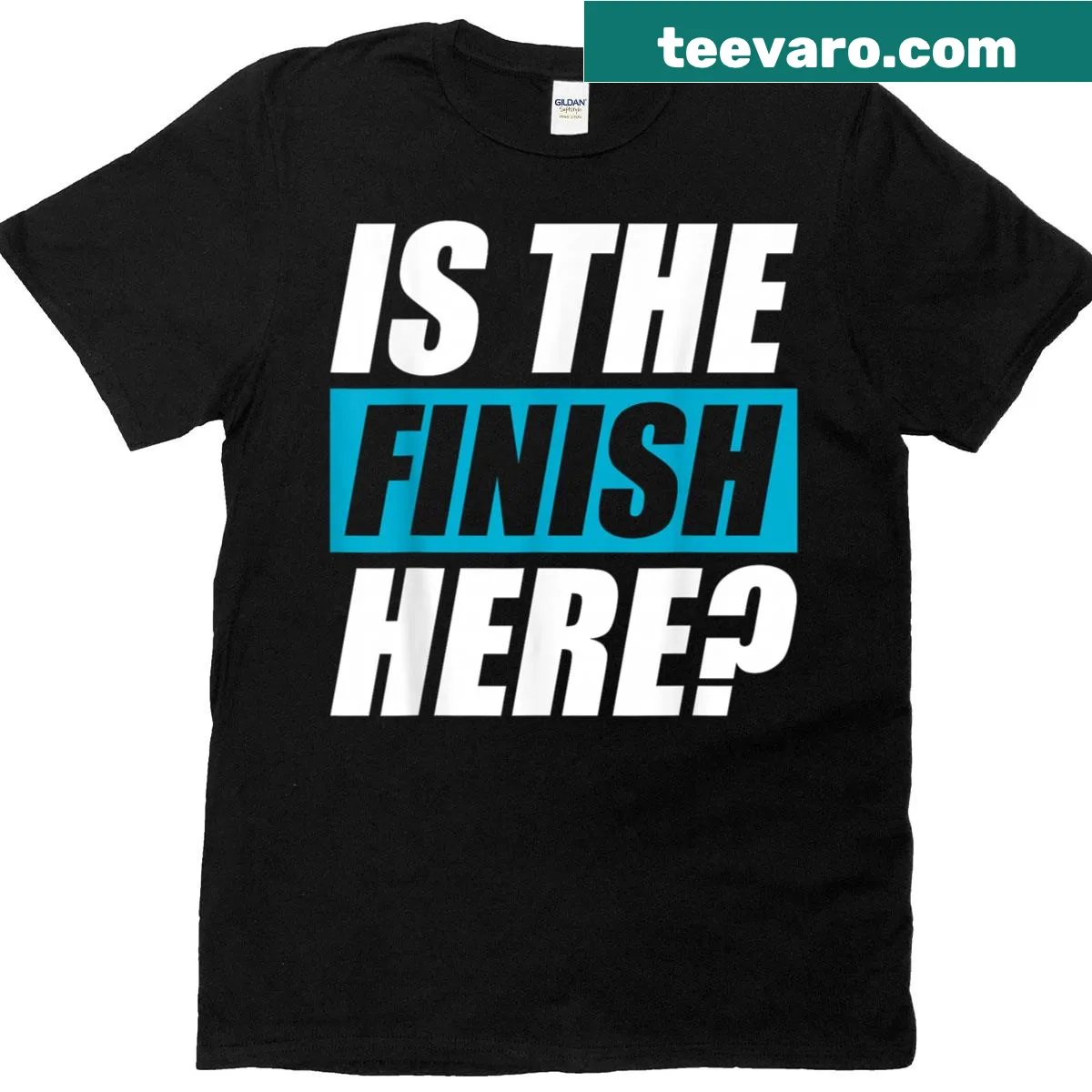 Fun jogging t-shirt with playful runner's phrase. — on a men's t-shirt