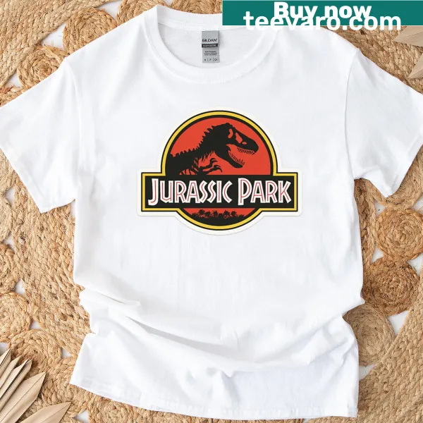 Jurassic Park logo printed on a casual T-shirt