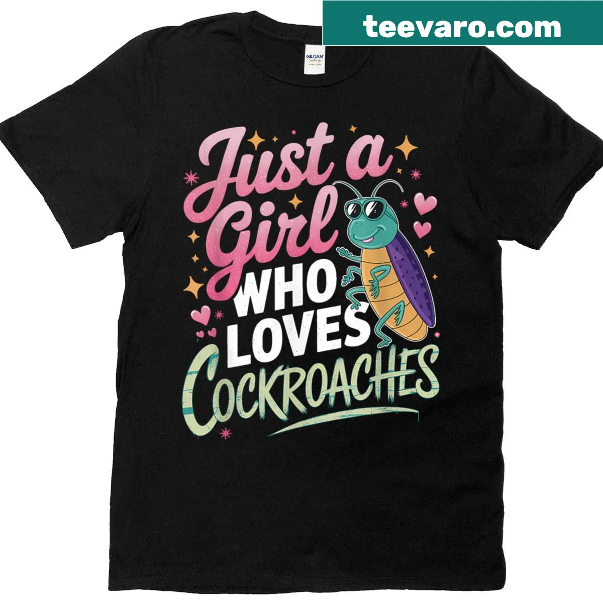 Cute T-shirt for kids who love cockroaches — on a men's t-shirt