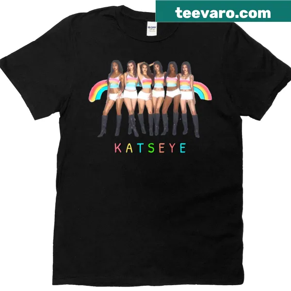 T-shirt celebrating the Katseye girl group with nostalgic design
