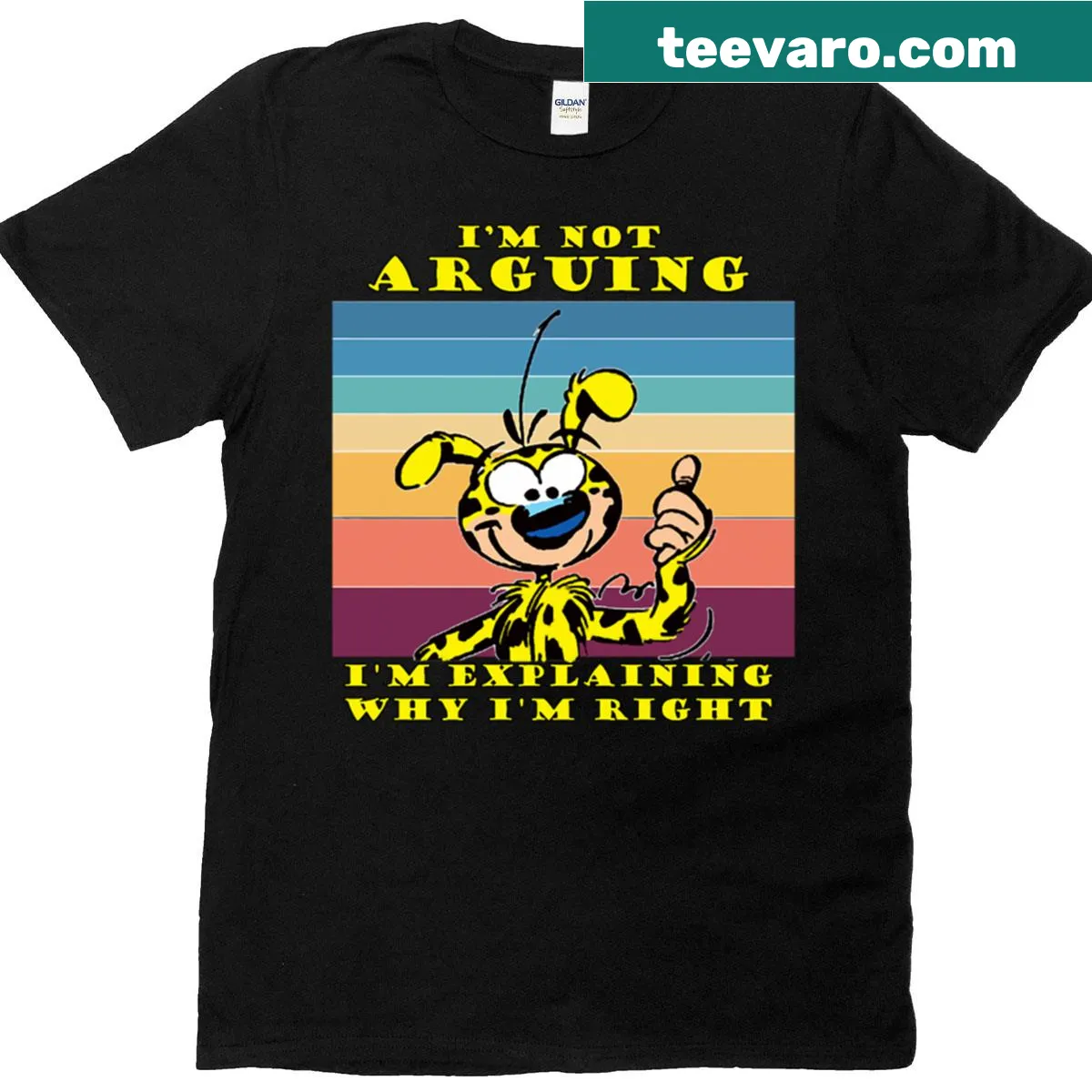 Marsupilami design with playful music-themed text for fans — on a men's t-shirt