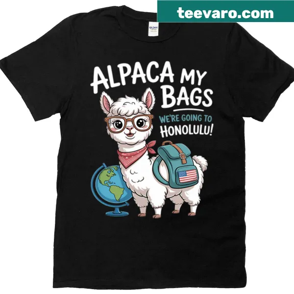 Illustrated Honolulu design on a travel-themed t-shirt