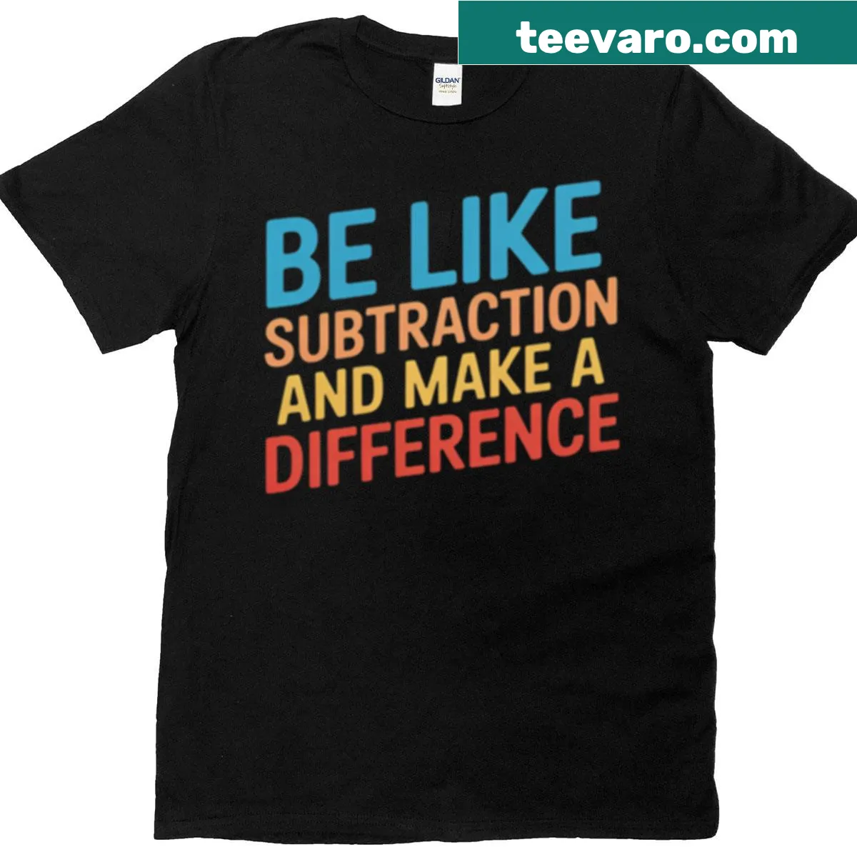 Bold t-shirt for math teachers with the text 'Math Teacher' — on a men's t-shirt
