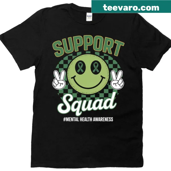 T-shirt featuring a green ribbon and the text 'Mental Health Matters'