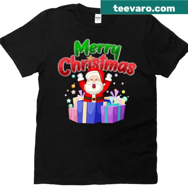 Festive Merry Christmas t-shirt with a cheerful greeting