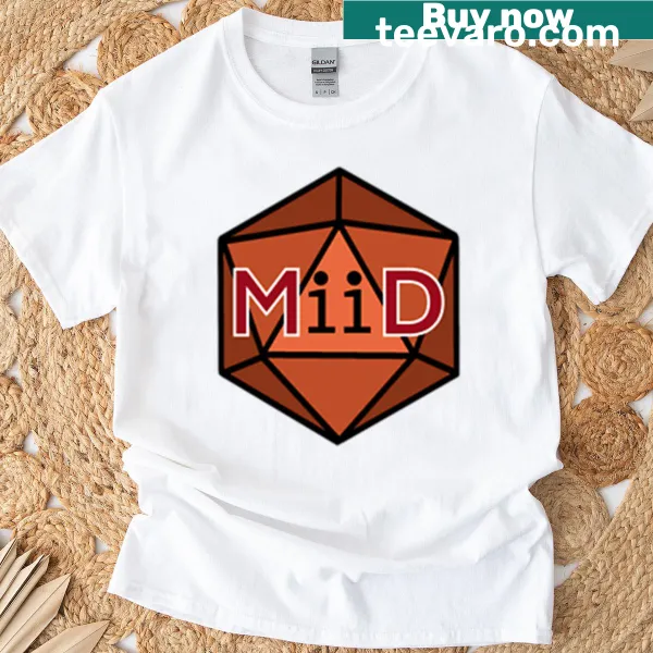 D20 tabletop gaming emblem on a T-shirt