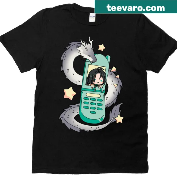 Silhouette of a Feng Xun wind instrument on a minimalist t-shirt
