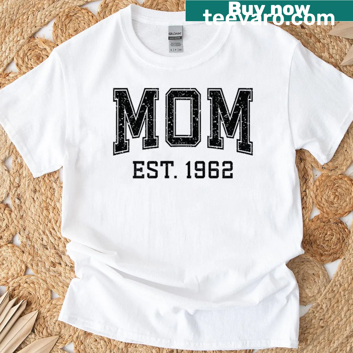 Personalized Mom Est 1962 T-shirt for Mother's Day — on a men's t-shirt
