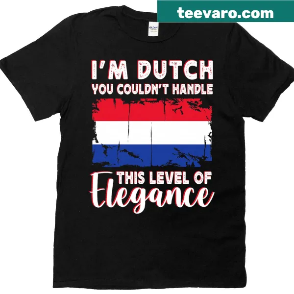 T-shirt featuring the Netherlands flag in a badge style for couples
