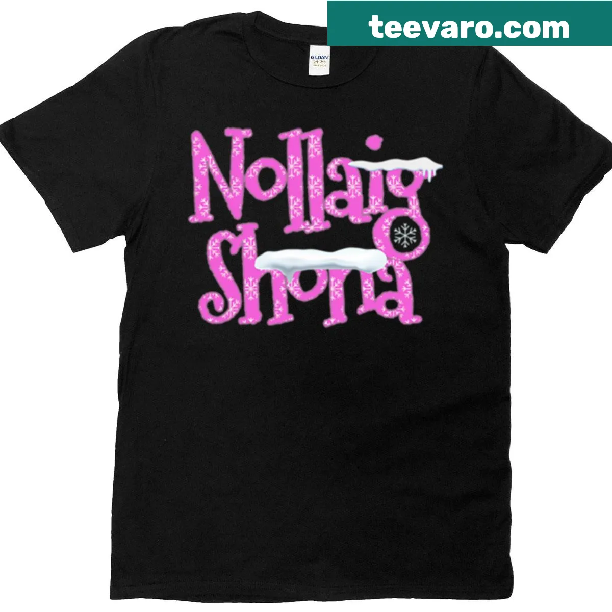 Nollaig Shona T-shirt conveying Merry Christmas in Irish — on a men's t-shirt