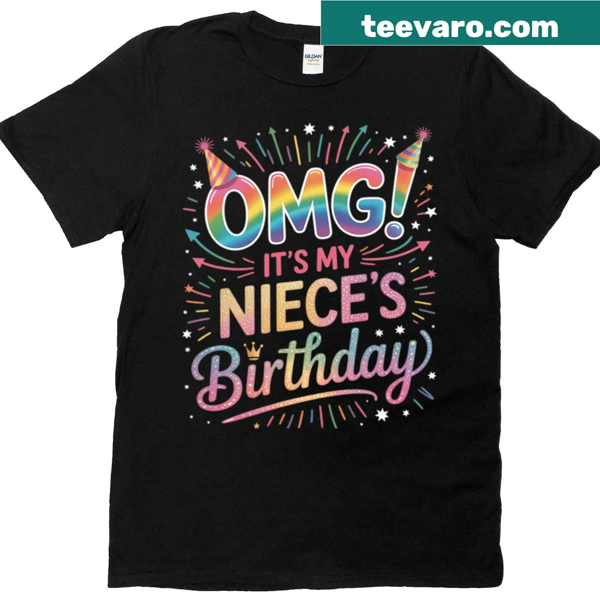 Funny birthday t-shirt for uncles and aunts celebrating a niece's birthday — on a men's t-shirt