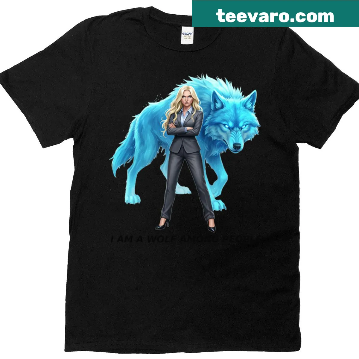 Inspirational T-shirt illustrating power, calm, and strength — on a men's t-shirt