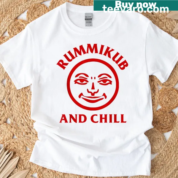 Funny Rummikub game night t-shirt with humorous text.