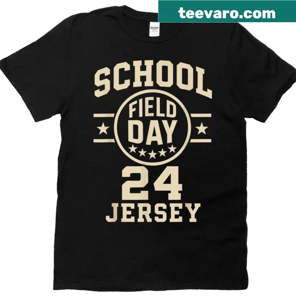 Vintage athletic t-shirt featuring '24' for School Field Day