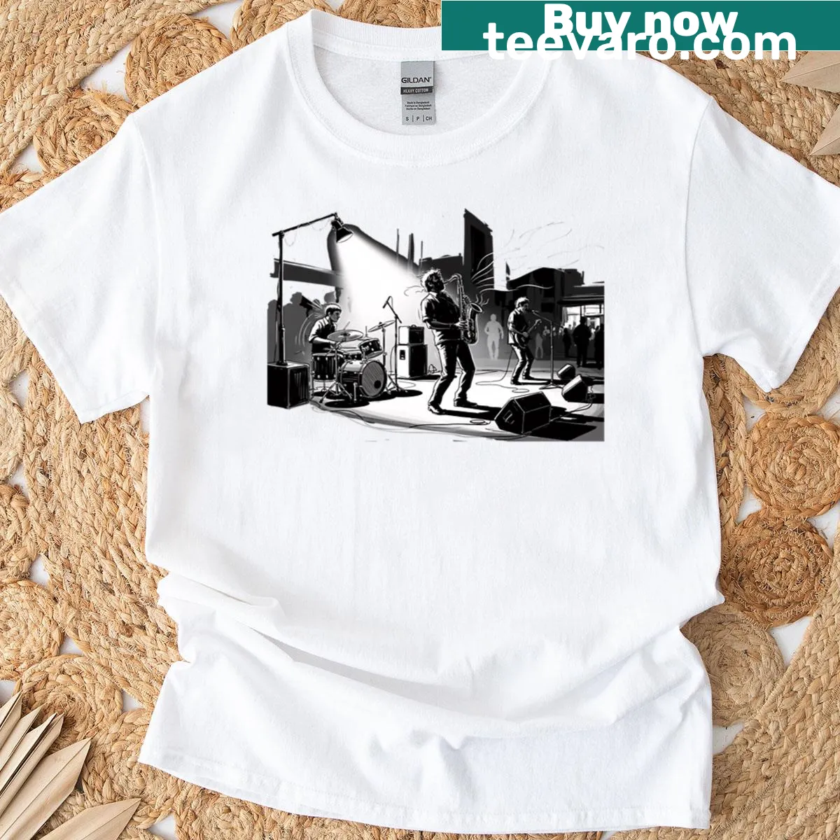 Timeless Band In The Light t-shirt with lyric-inspired graphics — on a men's t-shirt