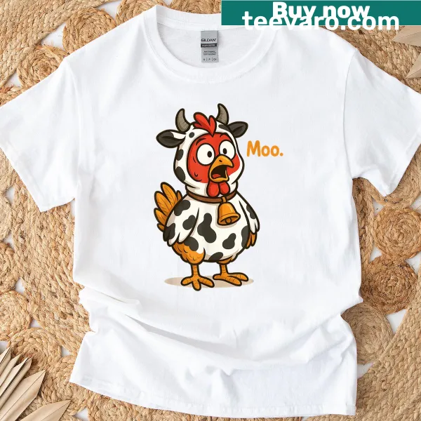 Funny Thanksgiving t-shirt with cartoon turkey and 'Turkey Moo' text