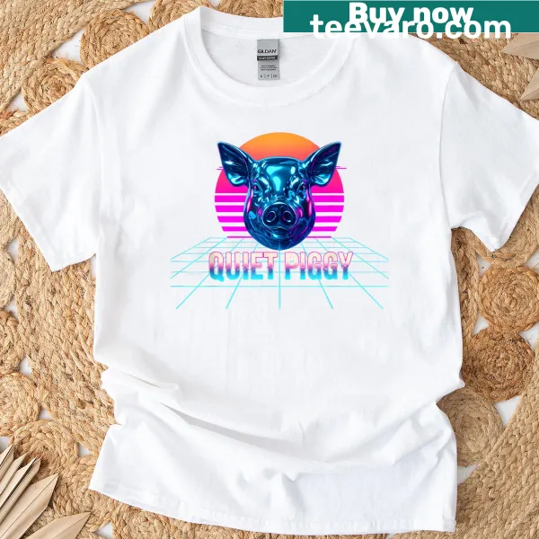 Retro 80s grid art design on a vaporwave T-shirt