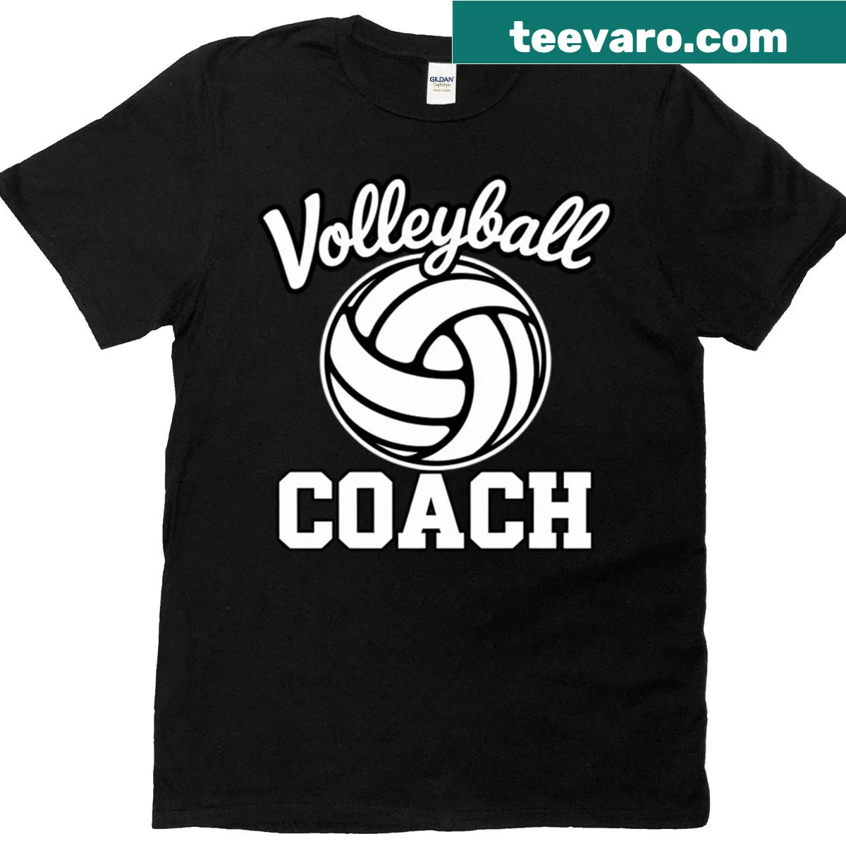 Volleyball Coach t-shirt with the phrase Volleyball Coach — on a men's t-shirt