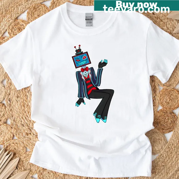T-shirt featuring the character Vox from Hazbin Hotel