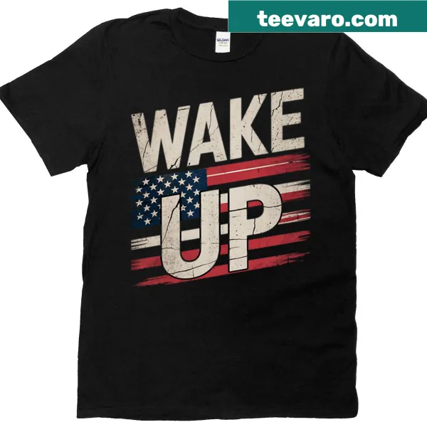 Election-themed T-shirt with text urging political awareness